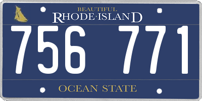 RI license plate 756771