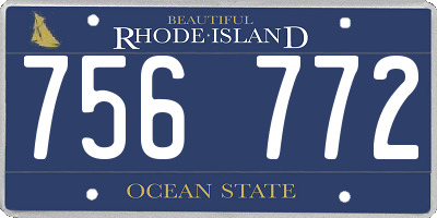 RI license plate 756772