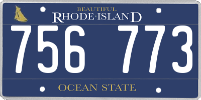 RI license plate 756773