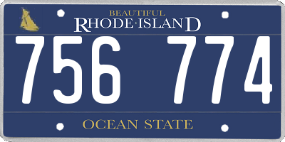 RI license plate 756774