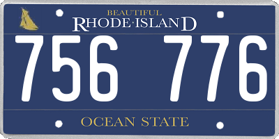 RI license plate 756776
