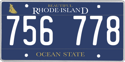 RI license plate 756778