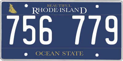 RI license plate 756779