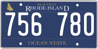 RI license plate 756780