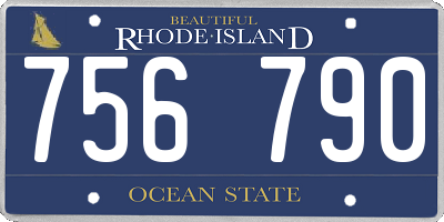 RI license plate 756790