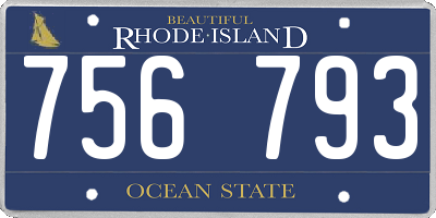 RI license plate 756793