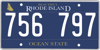 RI license plate 756797