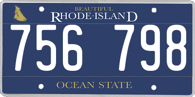 RI license plate 756798