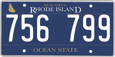 RI license plate 756799