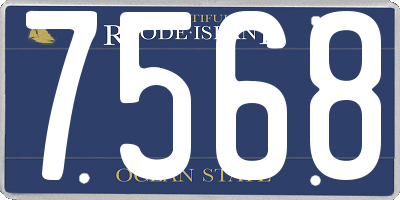 RI license plate 7568