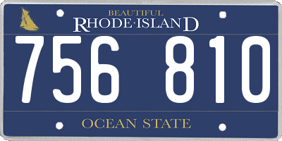 RI license plate 756810