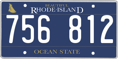 RI license plate 756812