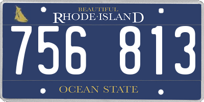 RI license plate 756813