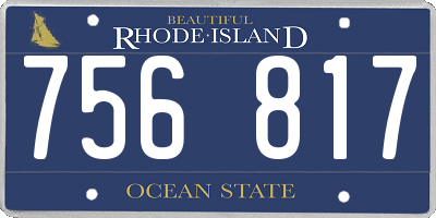 RI license plate 756817
