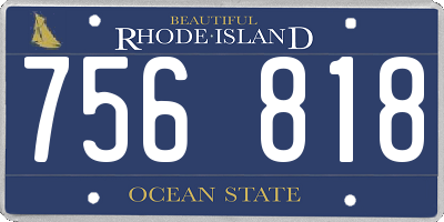 RI license plate 756818