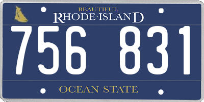 RI license plate 756831