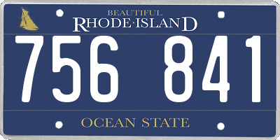 RI license plate 756841