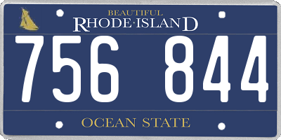 RI license plate 756844