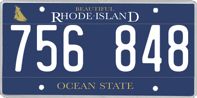 RI license plate 756848