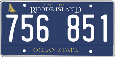 RI license plate 756851