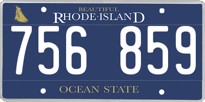 RI license plate 756859