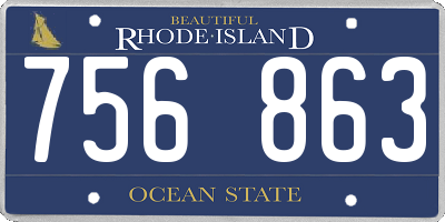 RI license plate 756863