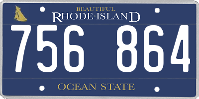 RI license plate 756864