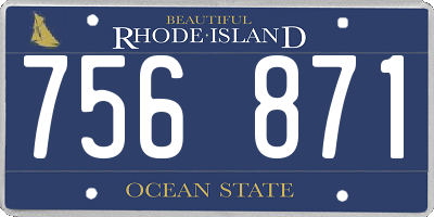 RI license plate 756871