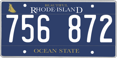 RI license plate 756872