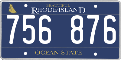 RI license plate 756876
