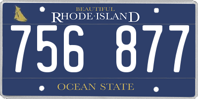 RI license plate 756877