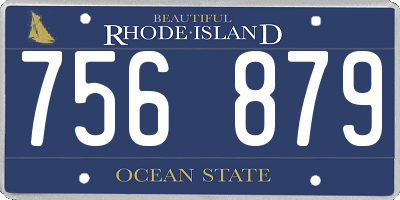 RI license plate 756879
