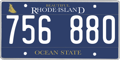 RI license plate 756880