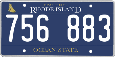 RI license plate 756883