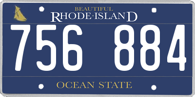 RI license plate 756884