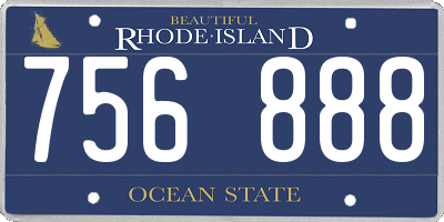 RI license plate 756888