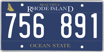 RI license plate 756891