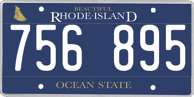 RI license plate 756895