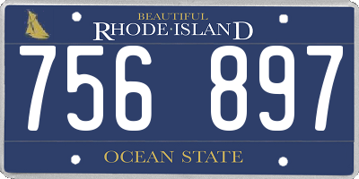RI license plate 756897