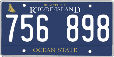 RI license plate 756898