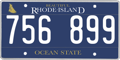 RI license plate 756899