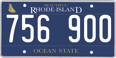 RI license plate 756900