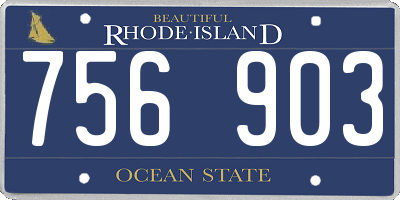 RI license plate 756903