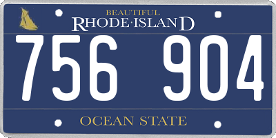 RI license plate 756904