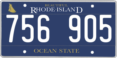 RI license plate 756905
