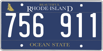 RI license plate 756911