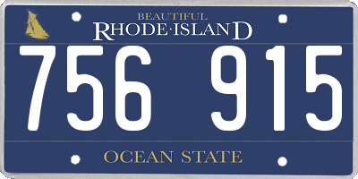 RI license plate 756915