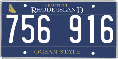 RI license plate 756916