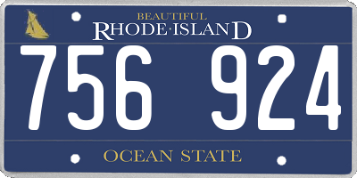 RI license plate 756924