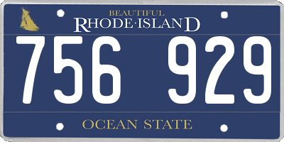 RI license plate 756929
